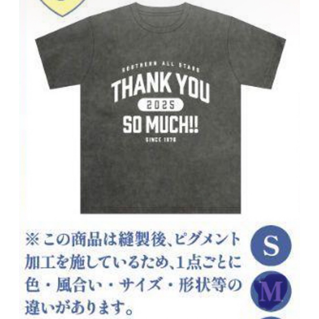SAS(エスエーエス)のサザンオールスターズ 2025ヴィンテージ風tシャツ Sサイズ レディースのトップス(Tシャツ(半袖/袖なし))の商品写真