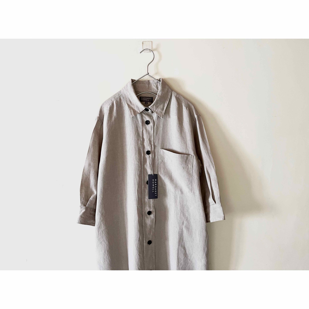 マーガレットハウエル MHL シャツワンピース ロング タック