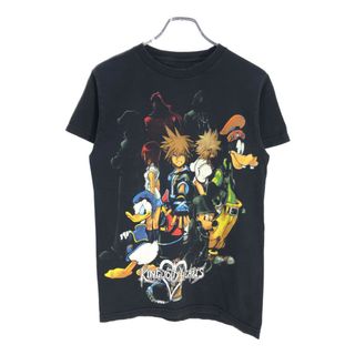 キングダムハーツ KINGDOM HEARTS Ｔシャツ ゲーム キャラクター ブラック(メンズ S)中古 古着 U1997(Tシャツ/カットソー(半袖/袖なし))