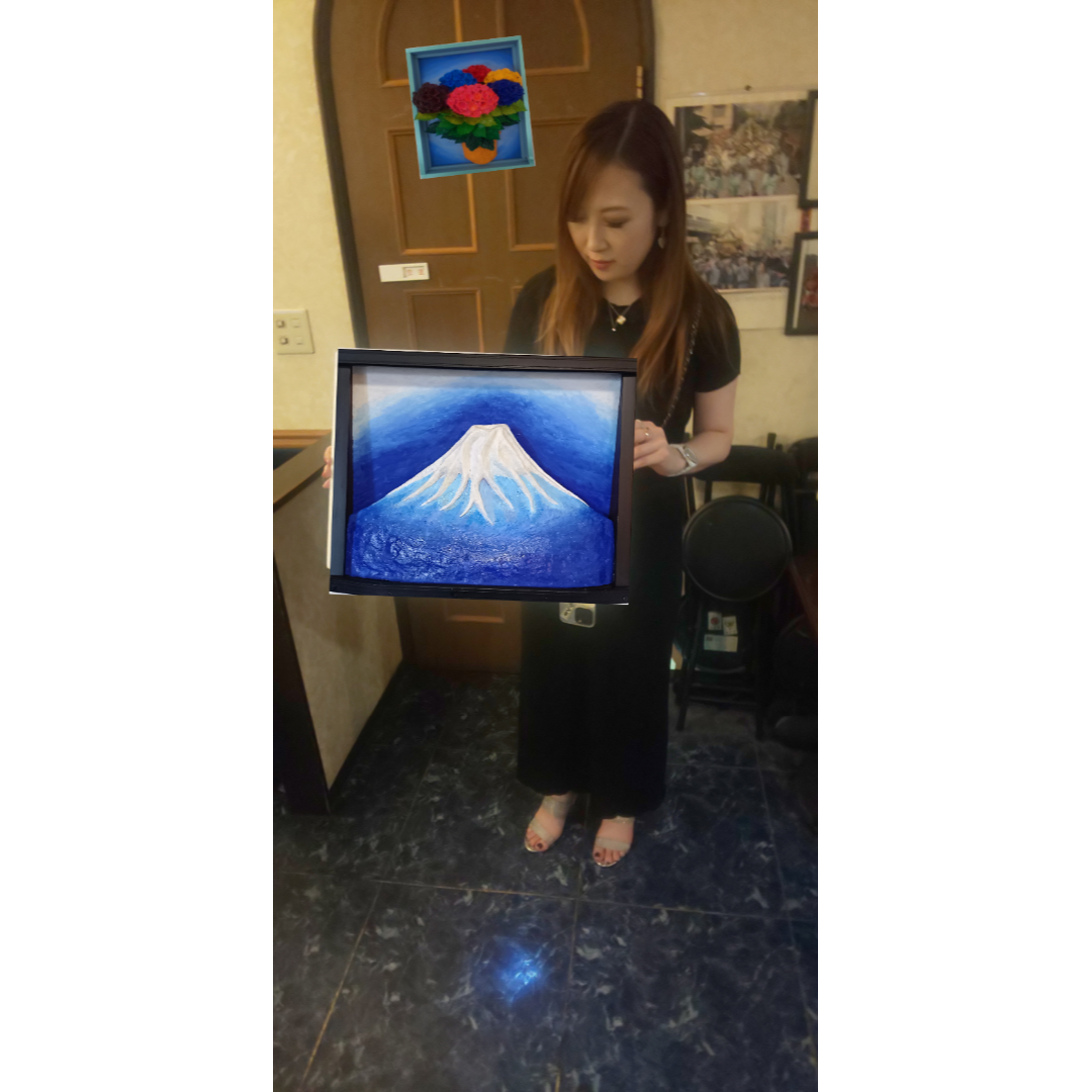 立体絵画の「青富士」（3D絵画） 立体絵画の「青富士」（3D絵画）