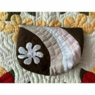 ＜正規品＞レスポーチ♡レインボー♡チョコブラウン♡マチ付き♡ハワイアンキルト(ポーチ)