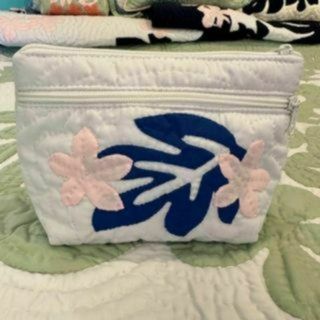 「正規品」レスポーチ♡モンステラ♡ホワイト♡ハワイアンキルト(ポーチ)
