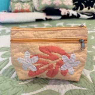 正規品」レスポーチ ♡モンステラ♡ライトピーチ♡ハワイアンキルト(ポーチ)