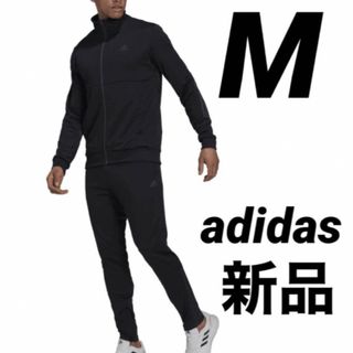 アディダス(adidas)の新品 M adidas メンズ トラックスーツ ジャージ 上下セット スリム 黒(ジャージ)