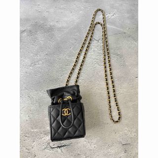 シャネル(CHANEL)のシャネル　 ゴールド金具　マトラッセ ミニ巾着ショルダーバッグ　ポーチ(ショルダーバッグ)