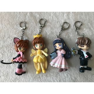 カードキャプターさくら フィギュア キーホルダー さくら2体 知世・李小狼 食玩(アニメ/ゲーム)