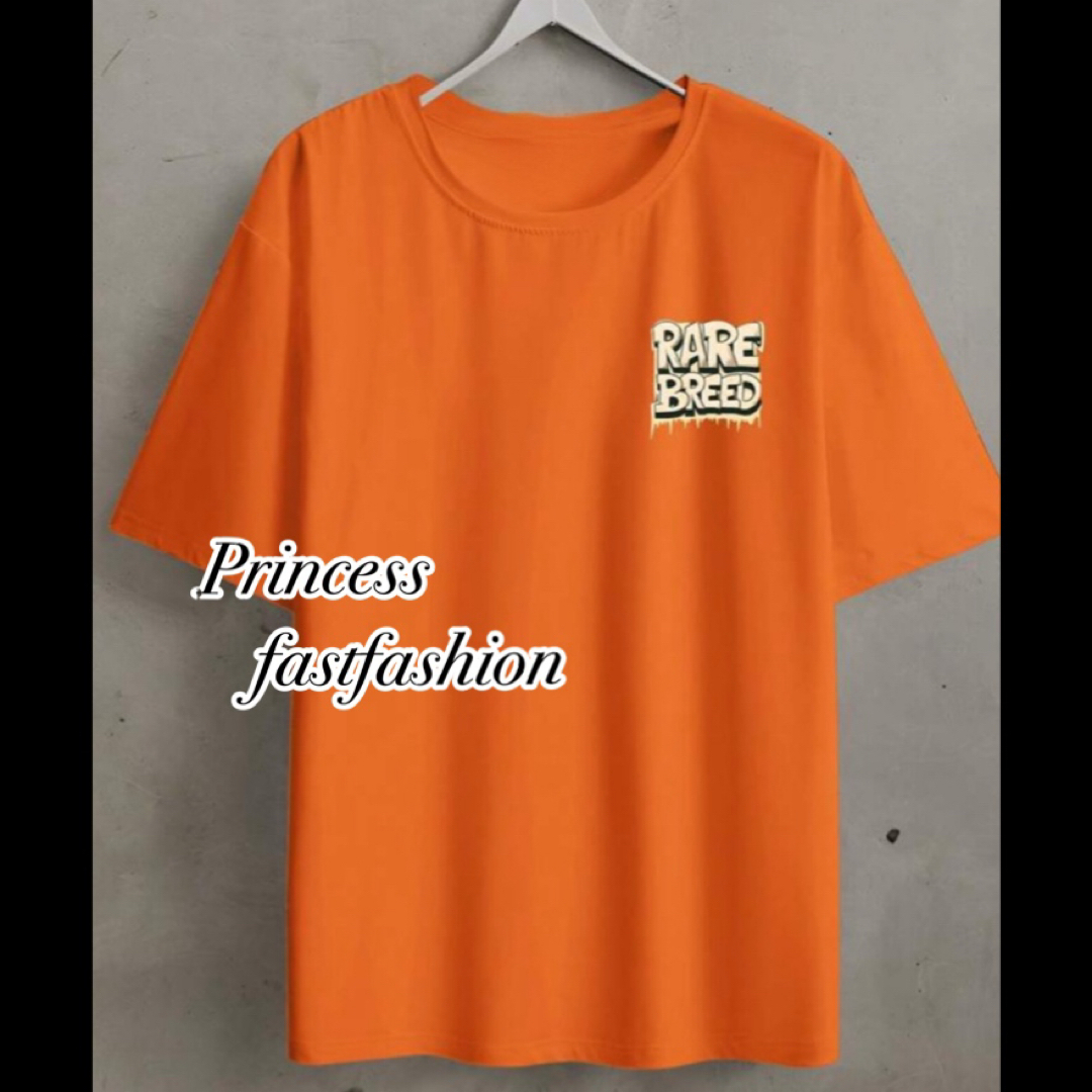 【4L／オレンジ】落書きペイント風 半袖Tシャツ 大きいサイズ メンズ メンズのトップス(Tシャツ/カットソー(半袖/袖なし))の商品写真