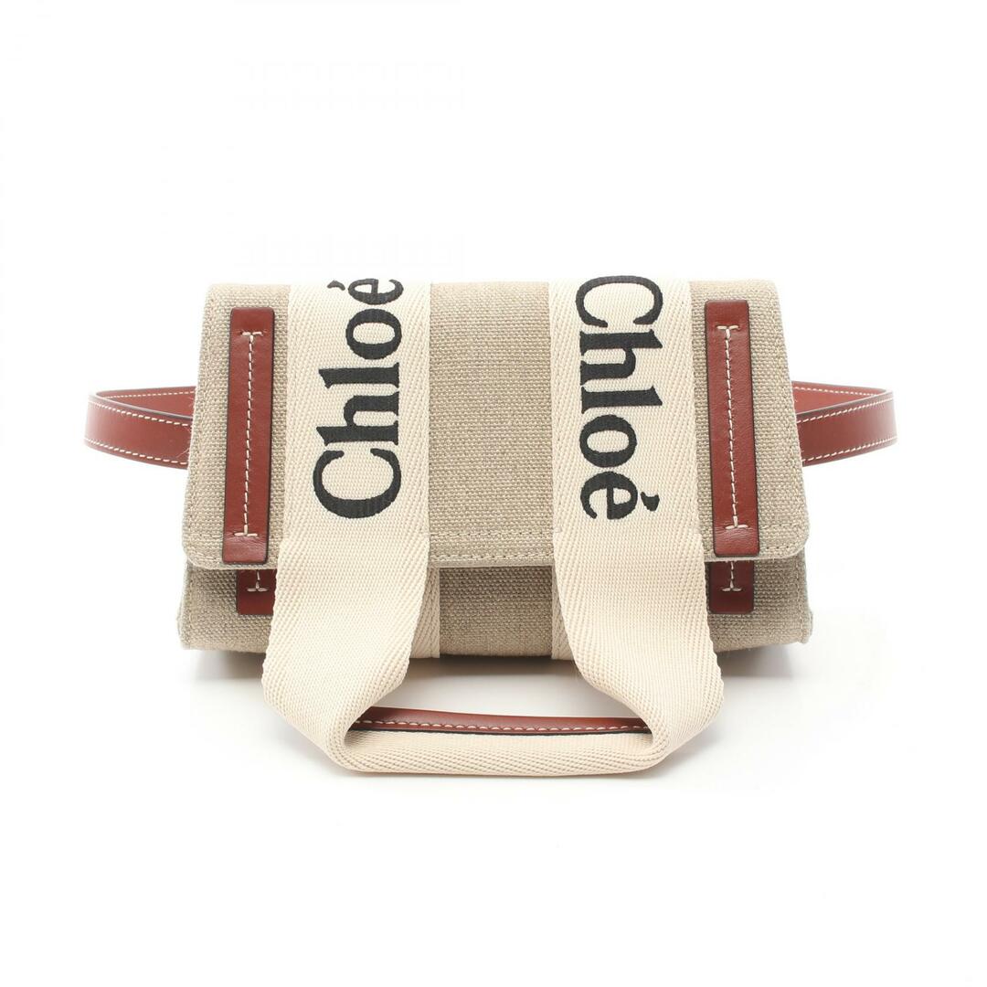 Chloe(クロエ)のクロエ Chloe WOODY ウエストバッグ ボディバッグ バッグ ファブリック レザー レディース ベージュ系 / ブラウン系 / ホワイト系 CHC24AS681L1790U 【新品】 レディースのバッグ(ボディバッグ/ウエストポーチ)の商品写真