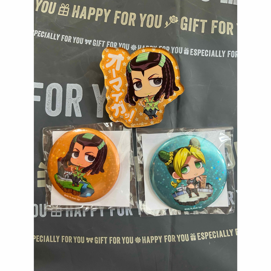 JOJO(ジョジョ)のジョジョワールド2 ホロ缶バッジ 6部セット エンタメ/ホビーのアニメグッズ(バッジ/ピンバッジ)の商品写真