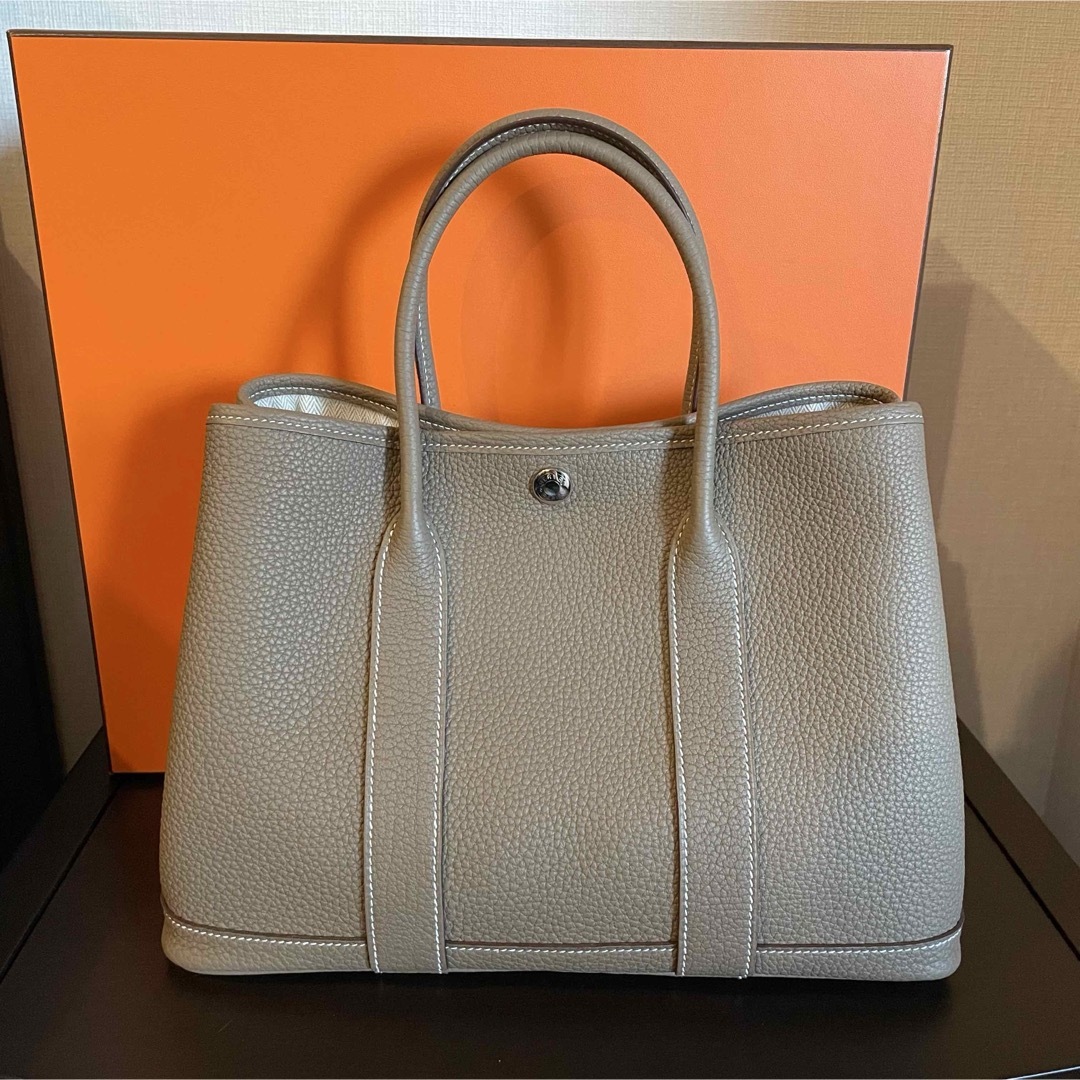 HERMES - 【新品未使用】エルメス　ガーデンパーティーTPM 30　エトゥープ　K刻印