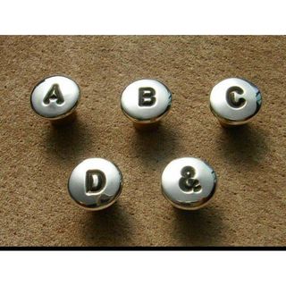 アルファベットコンチョ　シルバーコンチョ　レザークラフト　英字スタンプ　925(各種パーツ)
