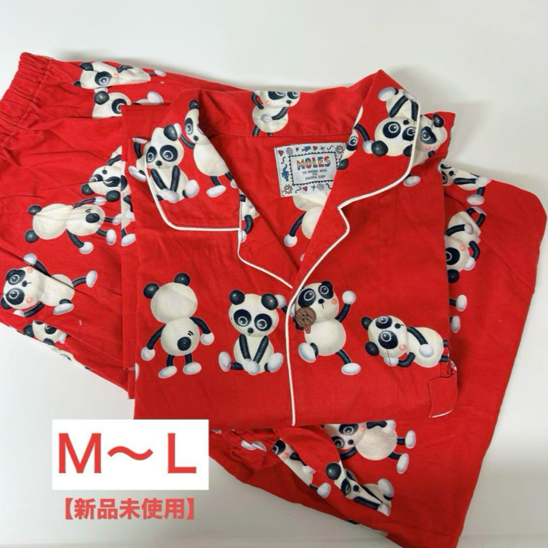 【新品】パジャマ　ルームウェア　パンダ　赤　レディース　M〜Ｌ レディースのルームウェア/パジャマ(パジャマ)の商品写真