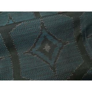 平和屋着物■本場大島紬　泥染め　亀甲菱文　正絹　逸品　未使用　CAAQ7455ev