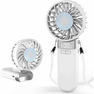 【2025年新型】ハンディファン 冷却プレートLEDディスプレイ表示 携帯扇風機(扇風機)