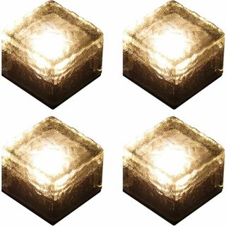 4点セット　ソーラーライト 埋め込み式 ガーデンライト 太陽光パネル充電(その他)