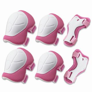 膝パッド 子供 肘パッド 手のひら キッズ リストガード 6点セット 腕パッド (その他)