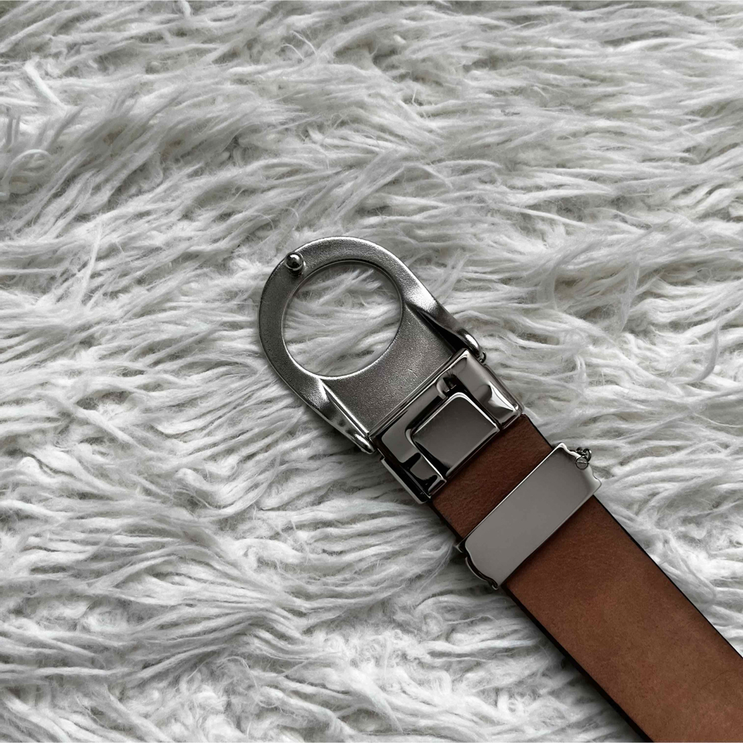 MONTBLANC - 極美品 MONTBLANC レザーベルト シルバー金具 黒