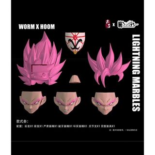 S.H.Figuarts用 ゴクウブラック　スーパーサイヤ人ロゼ　ヘッドパーツ(フィギュア)