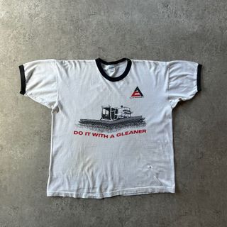 チャンピオン(Champion)の70s チャンピオン リンガーtシャツ USA製 XL バータグ 白×ネイビー(Tシャツ/カットソー(半袖/袖なし))