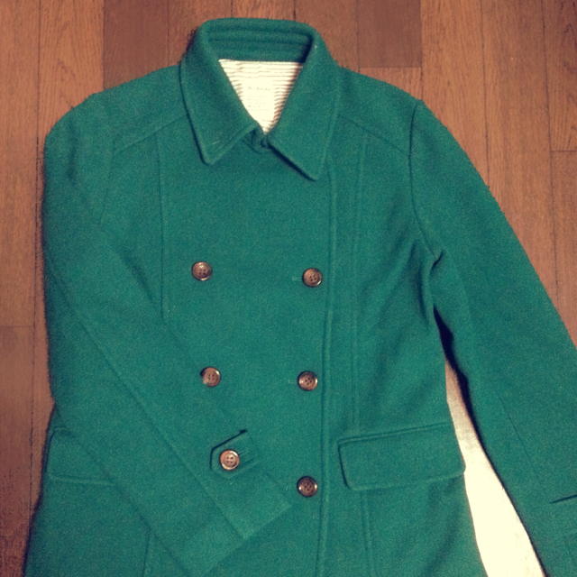 SM2(サマンサモスモス)のテチチ☆グリーンピーコート レディースのジャケット/アウター(ピーコート)の商品写真