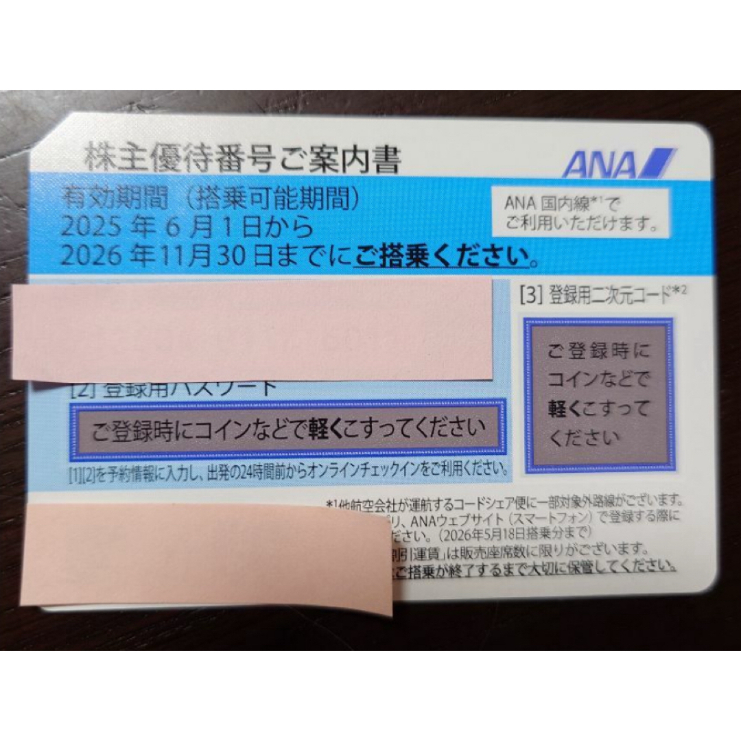 ANA(全日本空輸)(エーエヌエー(ゼンニッポンクウユ))のANA 全日空 株主優待 チケットの優待券/割引券(その他)の商品写真