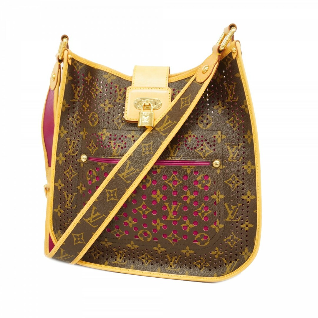 LOUIS VUITTON - 【5eb1749-b】ルイヴィトン ショルダーバッグ モノグラム・ペルフォ ミュゼット M95172 ブラウン フューシャ【中古】レディース