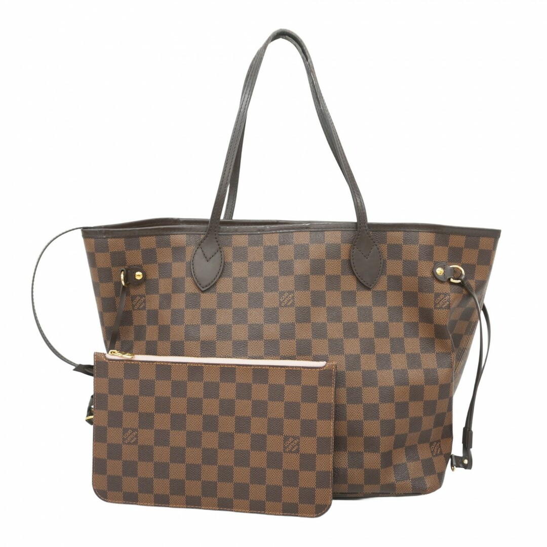 LOUIS VUITTON - 【5eb2153】ルイヴィトン トートバッグ ダミエ ネヴァーフルMM N41603  エベヌ/ローズバレリーヌ【中古】レディース