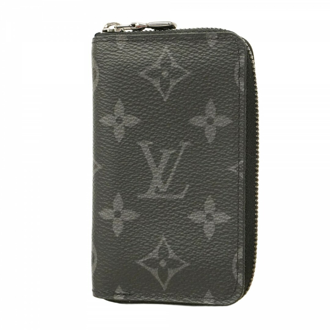 LOUIS VUITTON - 【5ec2508】ルイヴィトン コインケース モノグラム・エクリプス ジッピーコインパース ヴェルティカル M81662 ブラック【中古】メンズ