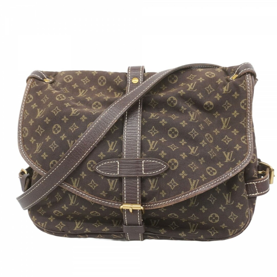 LOUIS VUITTON - 【5ec2723】ルイヴィトン ショルダーバッグ モノグラム・ミニラン ソミュール M95227 エベヌ【中古】レディース