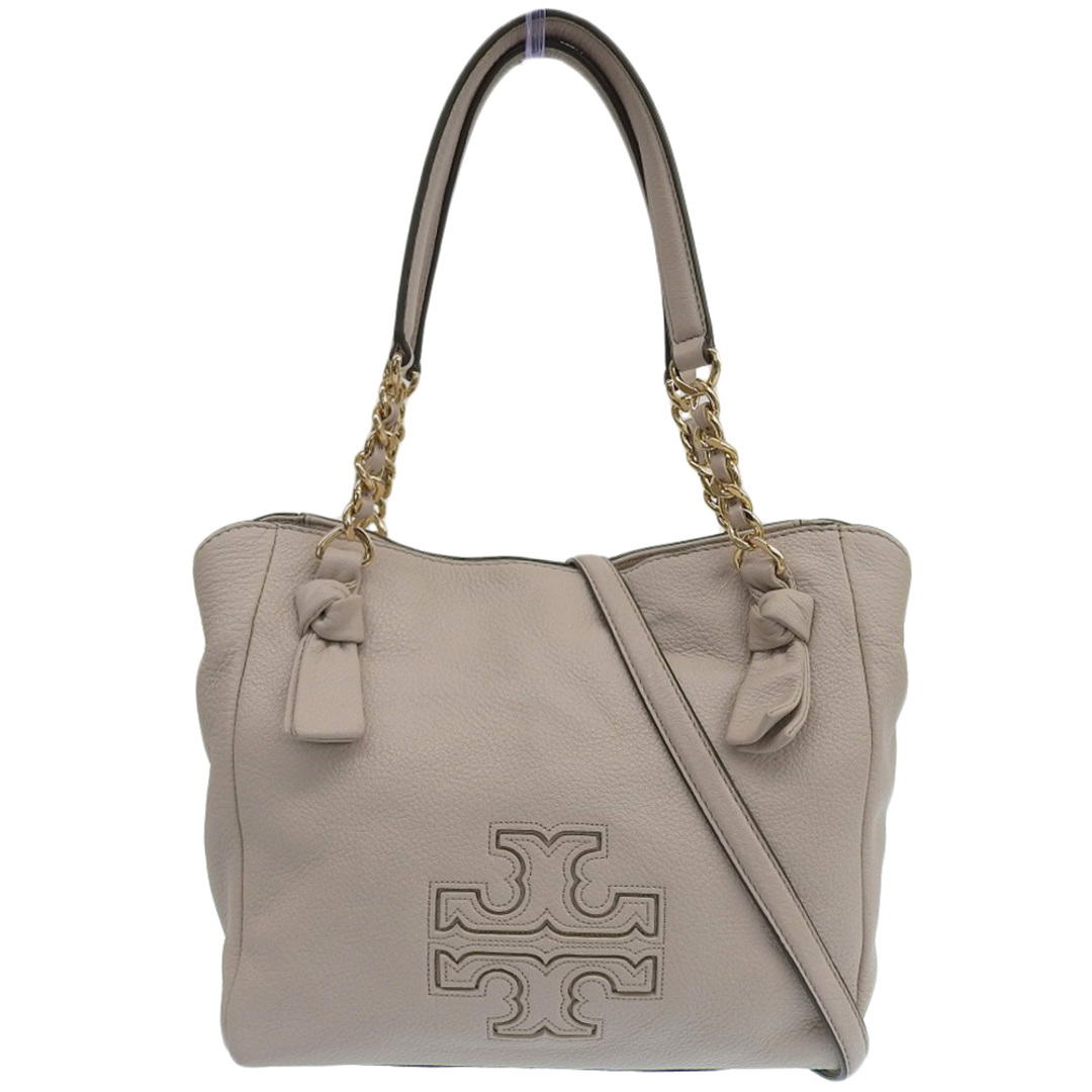 Tory Burch - 【本物保証】 トリーバーチ TORY BURCH ロゴ 2WAYバッグ ハンドバッグ ショルダーバッグ 斜め掛け レザー アイボリー