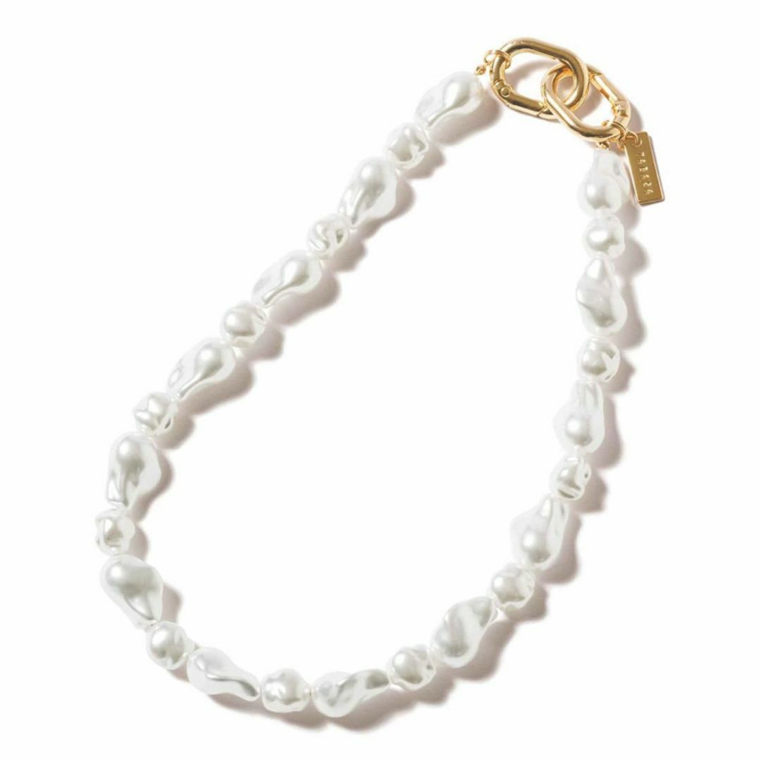 素敵なあの人 7月号 TABASA バロックパール調 チェーンアクセサリー レディースのアクセサリー(ネックレス)の商品写真