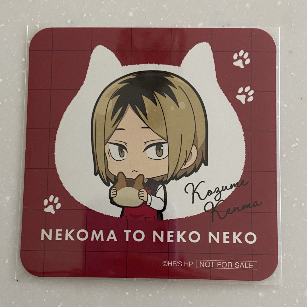 ハイキュー 孤爪研磨 ねこねこ ハートブレッドアンティーク 特典 コースター エンタメ/ホビーのアニメグッズ(カード)の商品写真