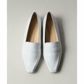 【WHITE】【23.5cm】R スクエアローファー フラット15◎↑