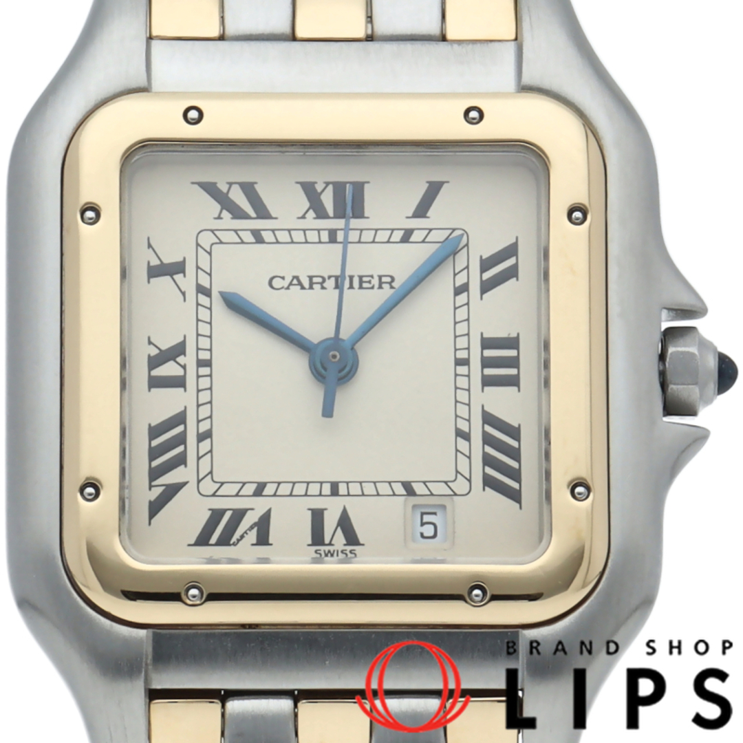 Cartier - カルティエ パンテールMM ウォッチ 3ロウ Panthere Watch 83083244 内箱 K18YG/SS レディース時計 アイボリー 仕上げ済 美品 【中古】