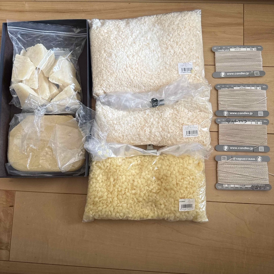 ソイワックス　ビーワックス　麻ひも　たくさん！！ ハンドメイドの素材/材料(各種パーツ)の商品写真