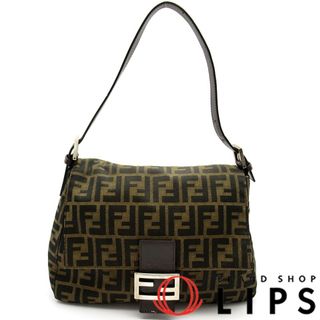 フェンディ(FENDI)のフェンディ ズッカ マンマバケット  26325 キャンバス/レザー レディースハンドバッグ
 ブラウン【中古】(ハンドバッグ)