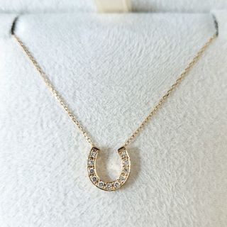 ヴァンドームアオヤマ(Vendome Aoyama)のヴァンドーム青山 ダイヤモンド ホースシュー ネックレス K18YG 1.2g(ネックレス)