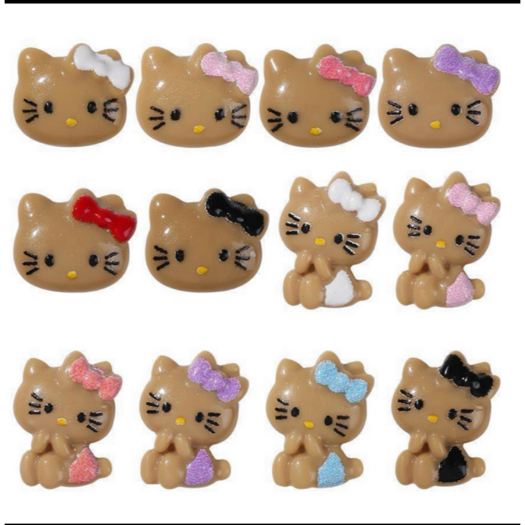 サンリオ(サンリオ)のサンリオ ★ネイルパーツ・ガングロ・ギャル★日焼けティねちゃん★12個セット コスメ/美容のネイル(デコパーツ)の商品写真