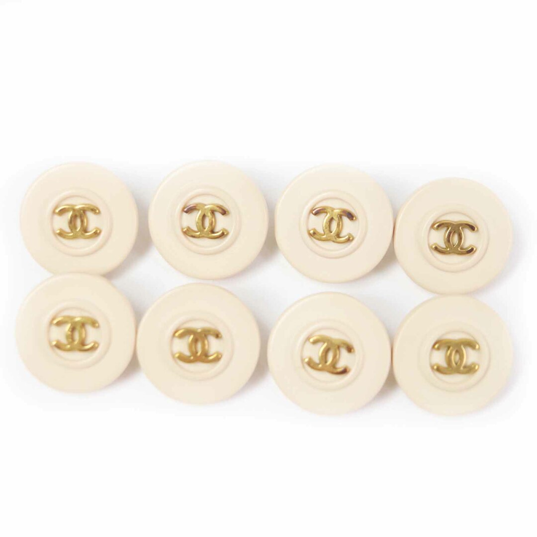 CHANEL - 美品◎CHANEL シャネル ヴィンテージ ココマークボタン 8個 ベージュ ゴールド レディース
