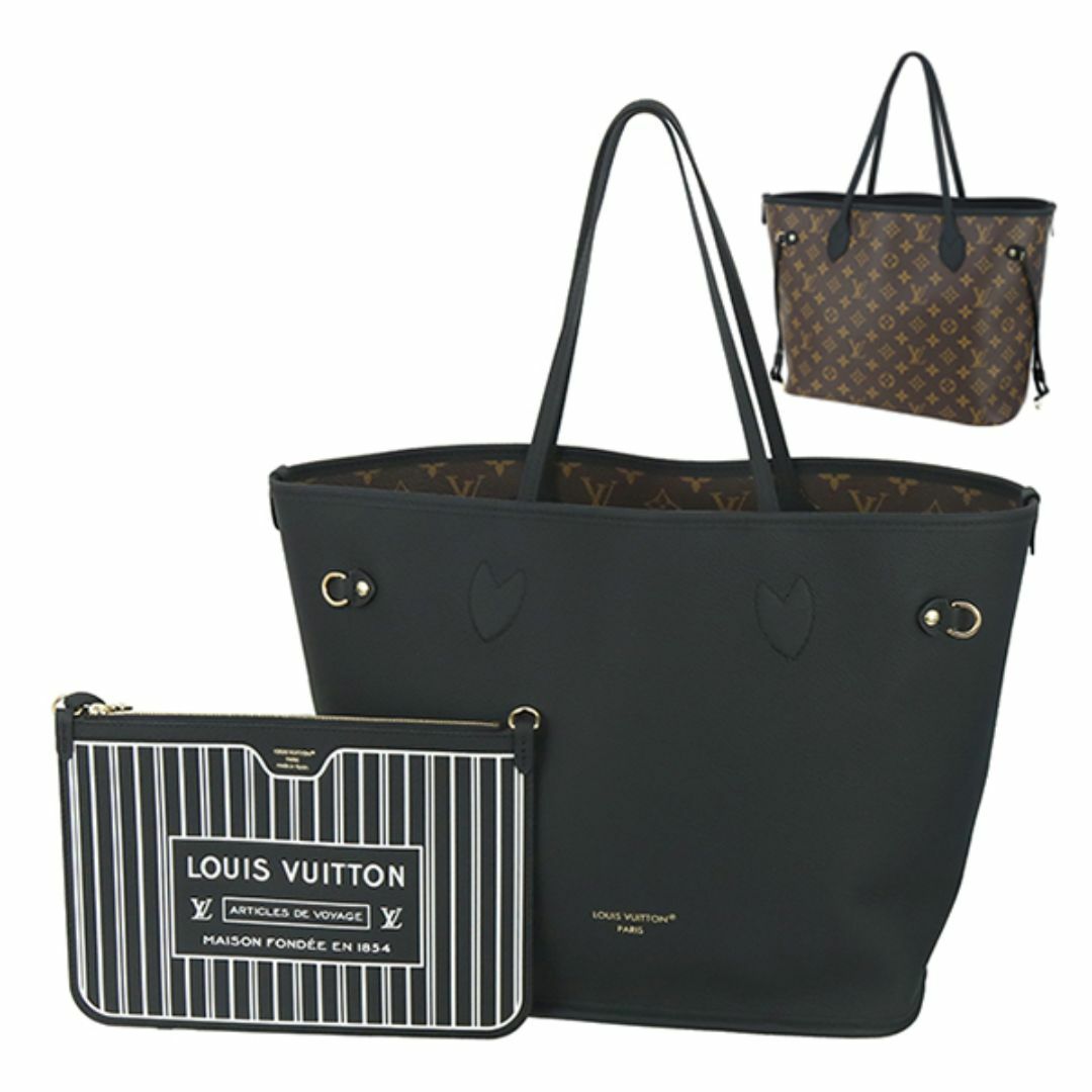 LOUIS VUITTON - ルイヴィトン ネバーフル・インサイドアウト BB モノグラム キャンバス グレインレザー ブラウン ブラック ゴールド レディース 新品 h-a364