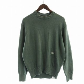 ドゥロワー(Drawer)のドゥロワー 9G コットン 天竺編み クルーネック ニット セーター 2 カーキ(ニット/セーター)