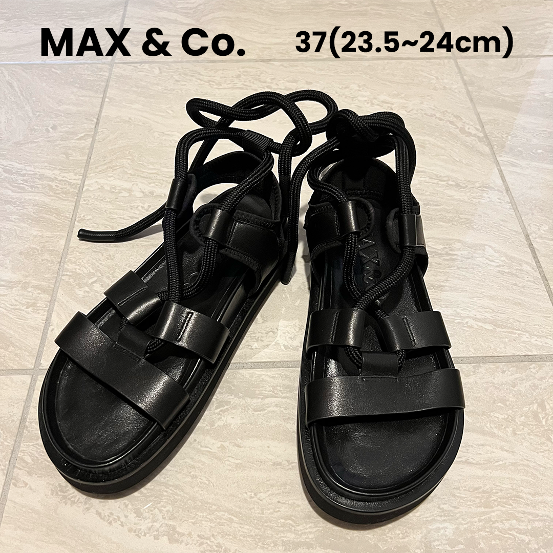 Max & Co. - 未使用 MAX&Co. サンダル ブラック