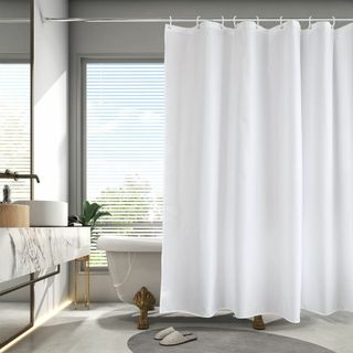 AooHome シャワーカーテン 150cm丈 防カビ 防水 ユニットバス お風(タオル/バス用品)