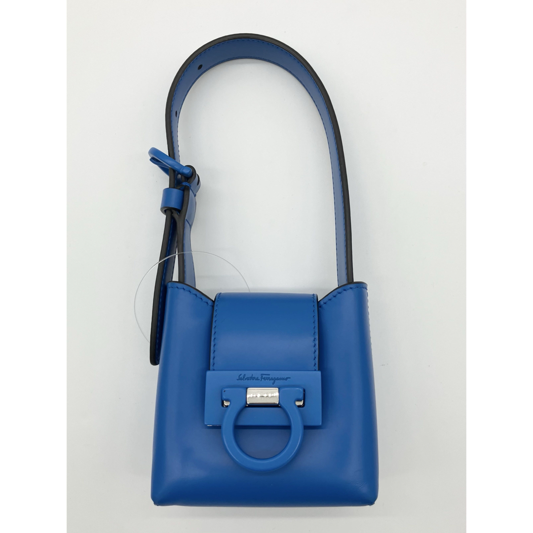 Salvatore Ferragamo - Ferragamo ガンチーニ トリフォリオ ハンドバッグ ミニ ブルー