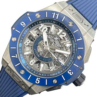 ウブロ(HUBLOT)の　ウブロ HUBLOT ビッグバン ウニコ GMT チタニウム ブルー 471.NL.7112.RX チタニウム/ラバー メンズ 腕時計(その他)