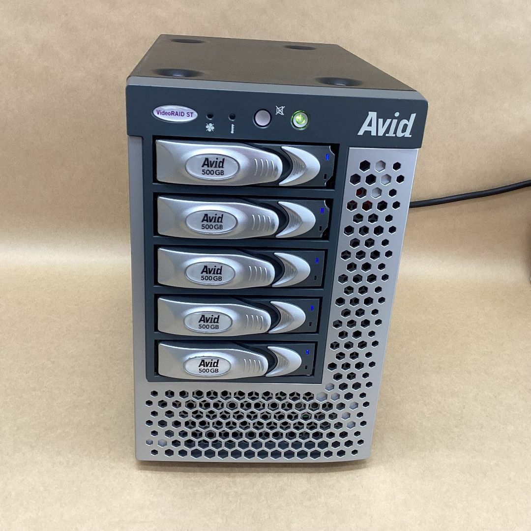 AVID - 通電確認済み・システム消去済み AVID VideoRAID ST 5ベイ外付けSASエンクロージャ XJ-SA12-005 2500GB(500GB×5台)