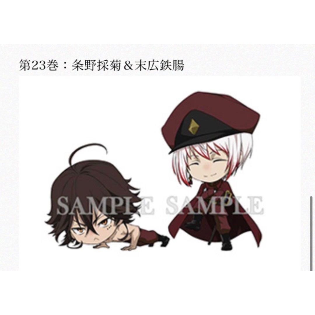 文スト　条野採菊&末広鉄腸  アニメイト限定　23巻特典　缶バッジセット