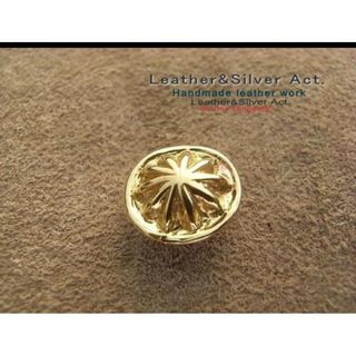 ブラスコンチョ　真鍮　アポロコンチョ　レザークラフトの材質　金具　ボタン用(各種パーツ)