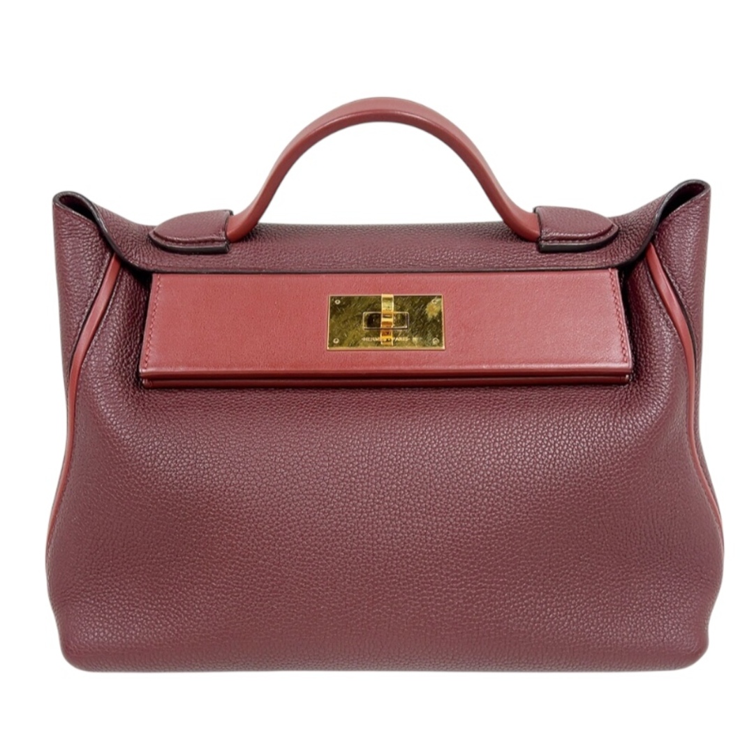 HERMES - 　エルメス HERMES サックヴァンキャトル29 C刻印　(2018年製) ルージュアッシュ　ゴールド金具 トゴ/スイフト レディース ハンドバッグ