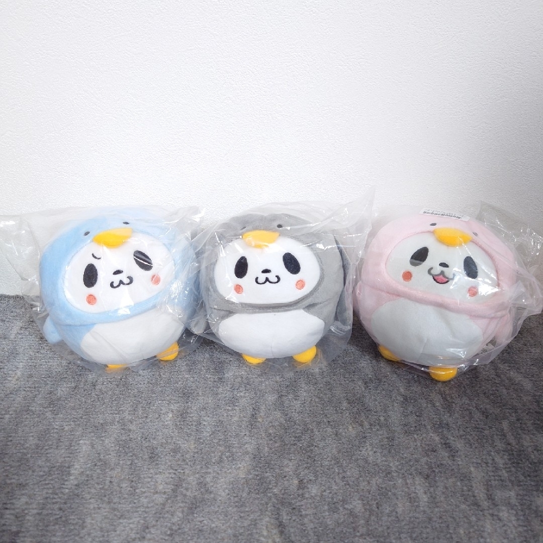お買いものパンダ　小パンダぬいぐるみ〜ぺんぎんコスチューム〜